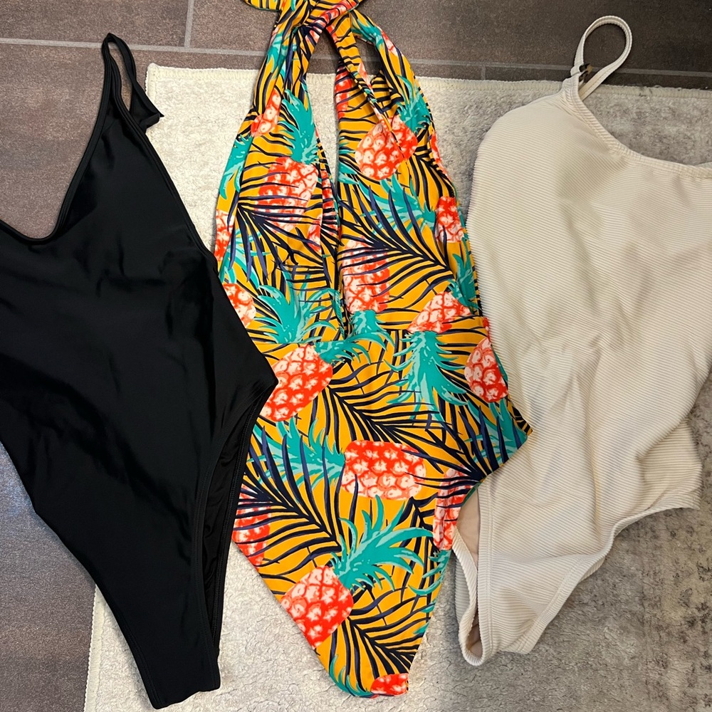 Bundle of 3 one piece swim suits S/M